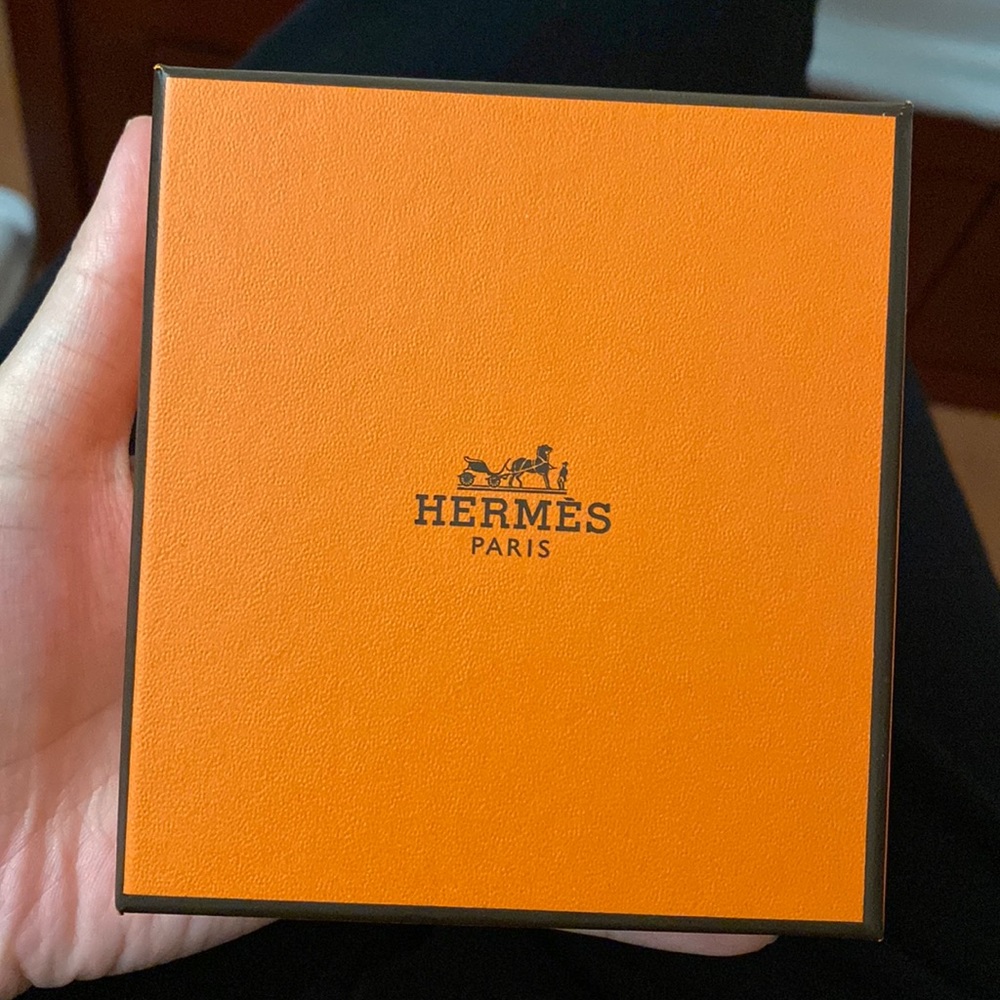 Hermès Black Mini Pop / Pendant with Gold Hardware Necklace